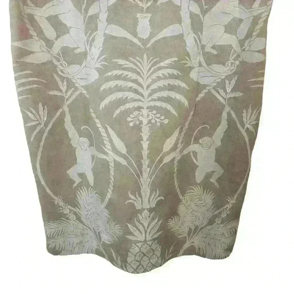 Vintage Ultra Dress New York Canvas Dress Size 18 Monkey Pineapple Palm Trees - Picture 4 of 7